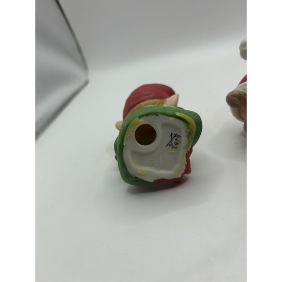 Set Of 4 Homco Christmas Figurines Bears, Elf - Picture 11 of 11